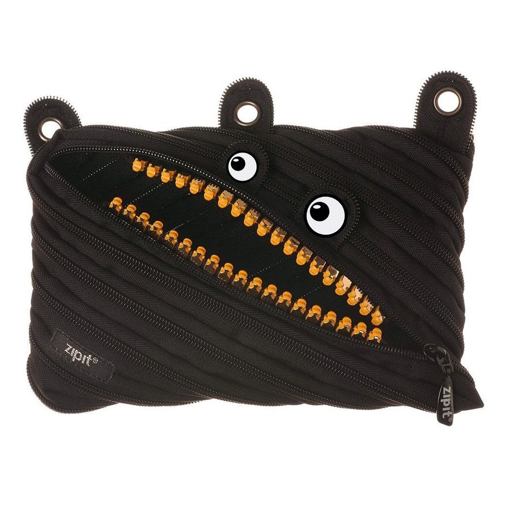 Zipit Grillz 3 Ring Pencil Case Pouch (Black)